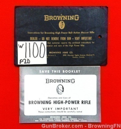 Browning Mauser Sako Action Owners Manual-img-0