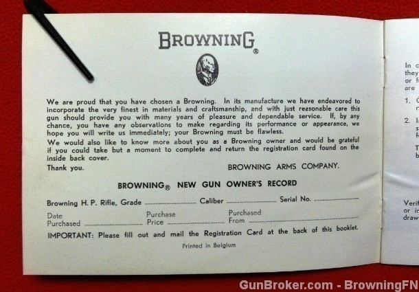 Browning Mauser Sako Action Owners Manual-img-1