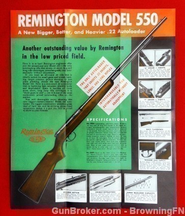 Orig Remington Model 550 .22 Autoloader Flyer 22-img-2