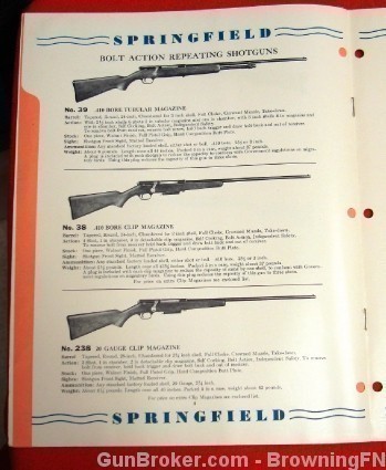 Orig Springfield 1942 Price List Rifles & Shotguns-img-3