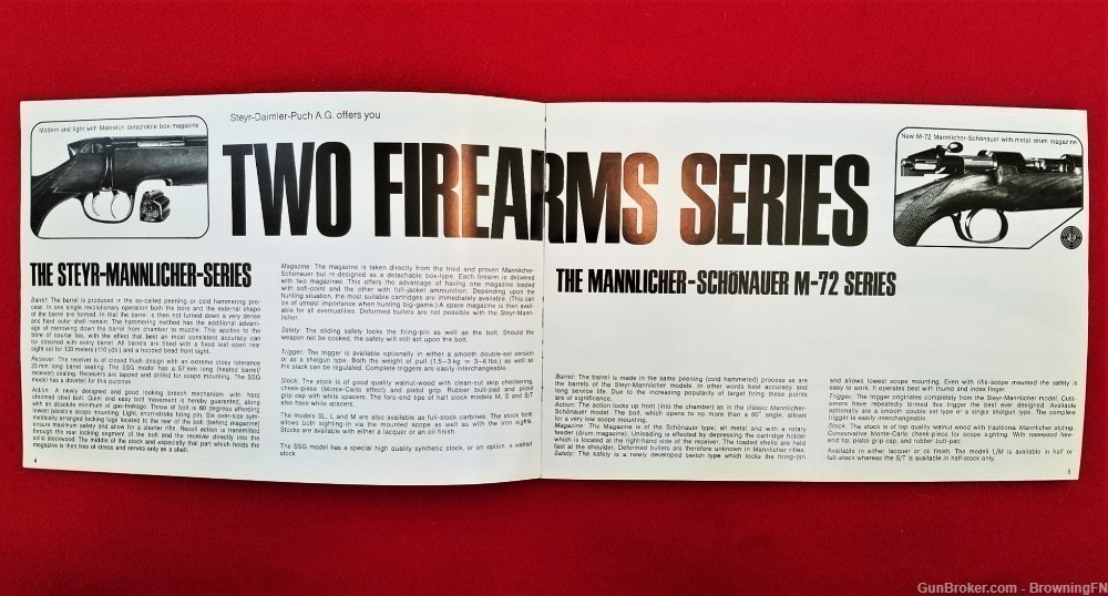 Original Steyr Firearms Mannlicher Catalog-img-1