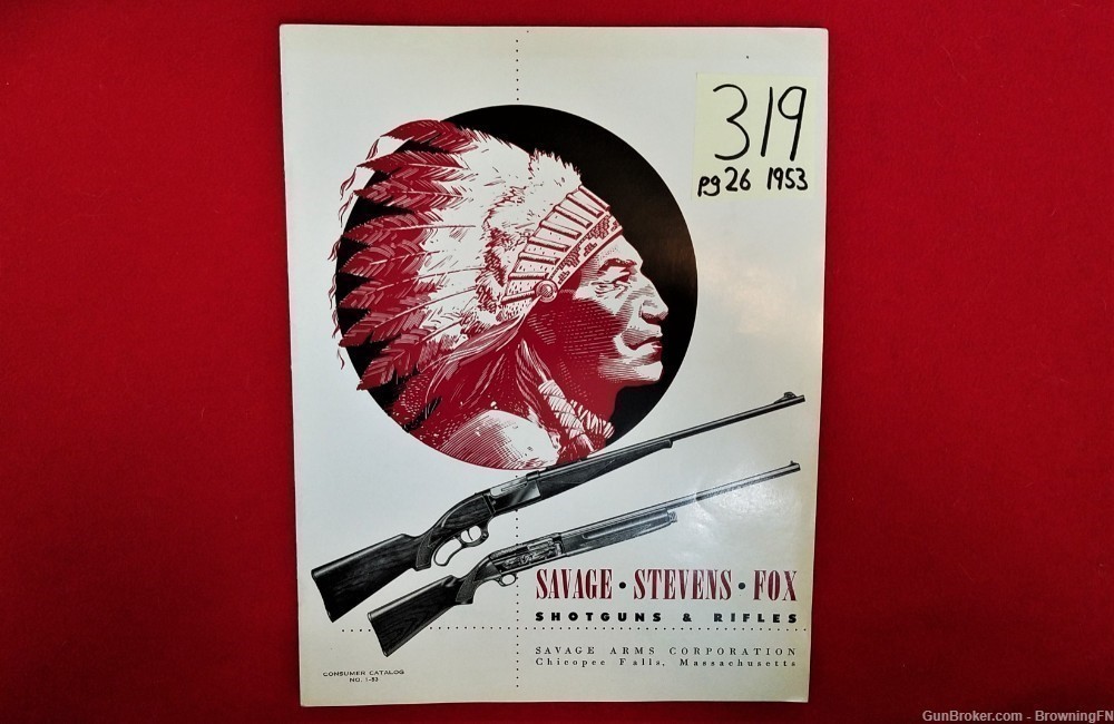 Original Savage Stevens Fox Shotguns & Rifles Catalog 1953-img-0