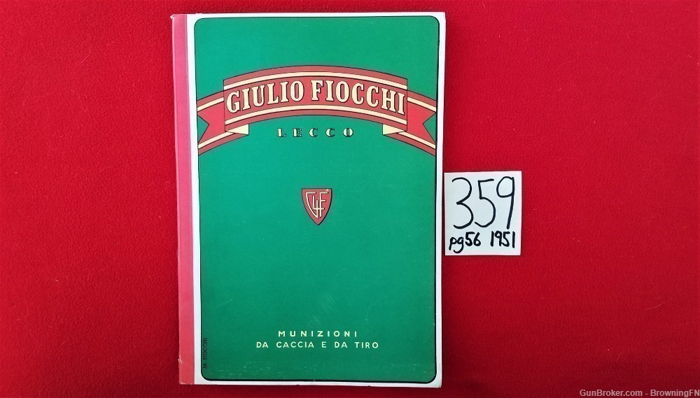 Original Giulio Fiocchi Lecco Ammunition Catalog 1951-img-0