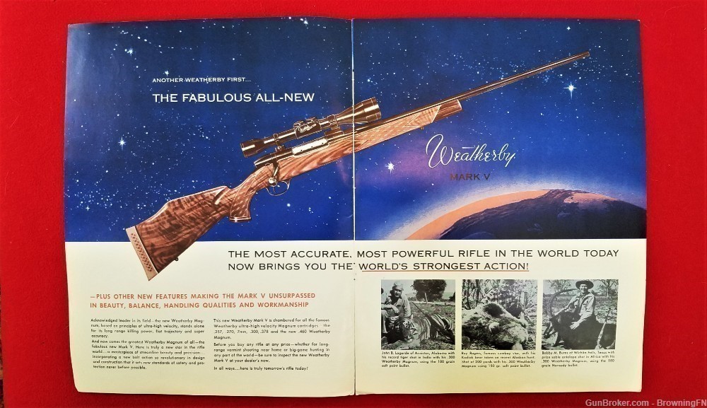 Original Weatherby Mark V A New Star Introduction Flyer & Price List-img-2