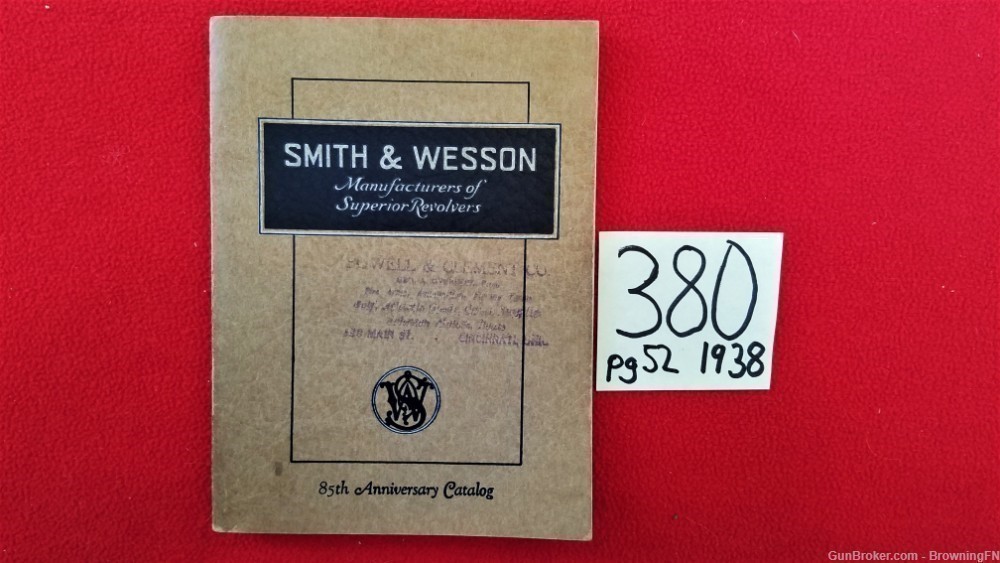 Original S&W Smith & Wesson 85th Anniversary Catalog 1938-img-0