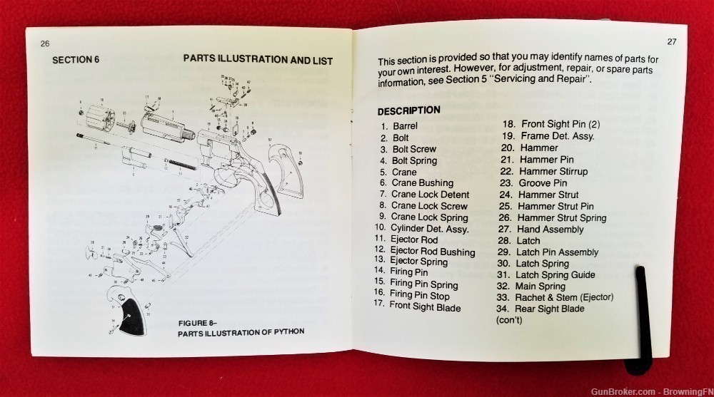 Original Colt Python Owners Instruction Manual 1981-img-1