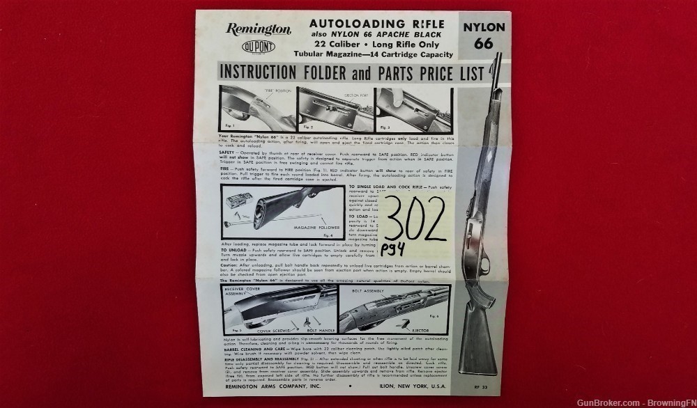 Original Remington Model 700 Owners Instruction Manual & Parts Price List-img-2