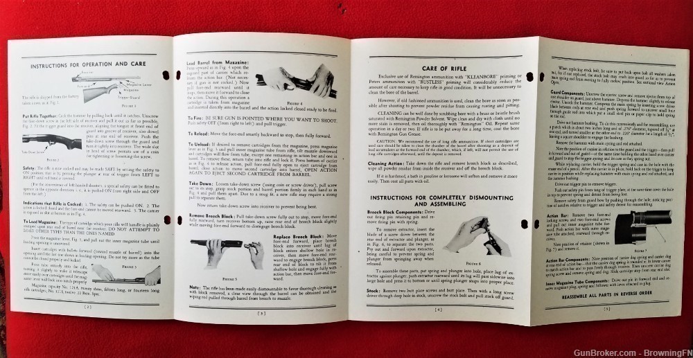 Original Remington Model 121 Fieldmaster Owners Instruction Manual 1946-img-2