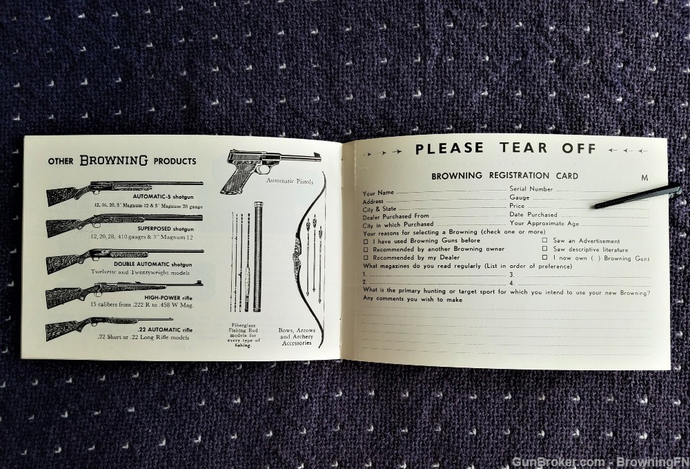 Orig Browning A-5 Auto-5 Shotgun Owners Manual 1968-img-2