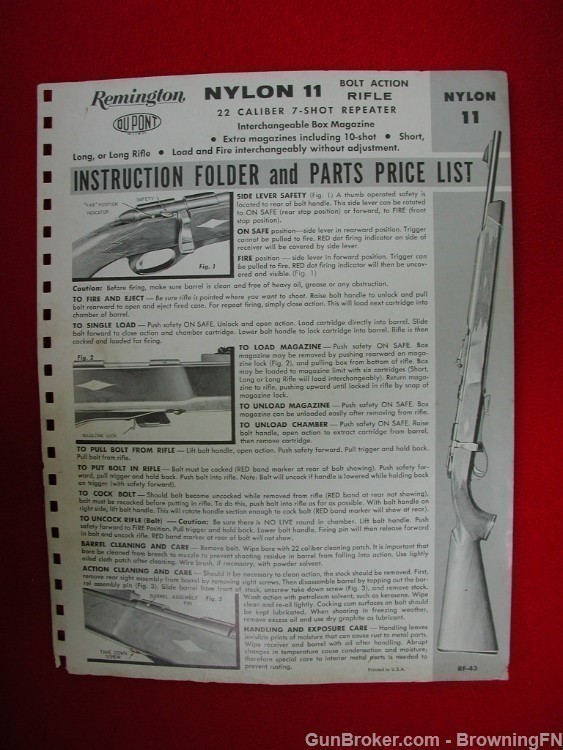 Original Remington Model 11 Owners Instruction Manual-img-0