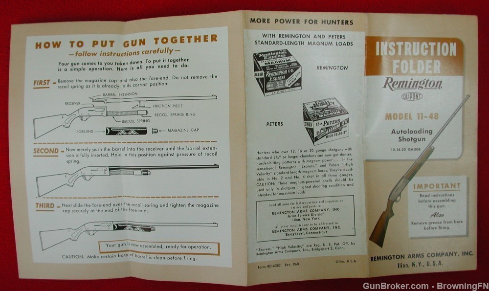 Original Remington Model 11-48 Owners Instruction Manual-img-4