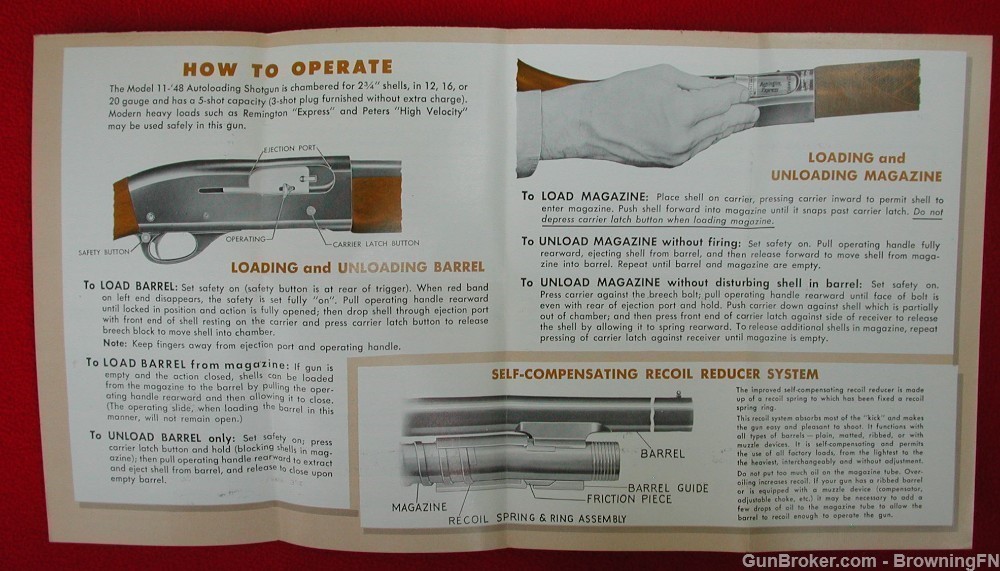 Original Remington Model 11-48 Owners Instruction Manual-img-3