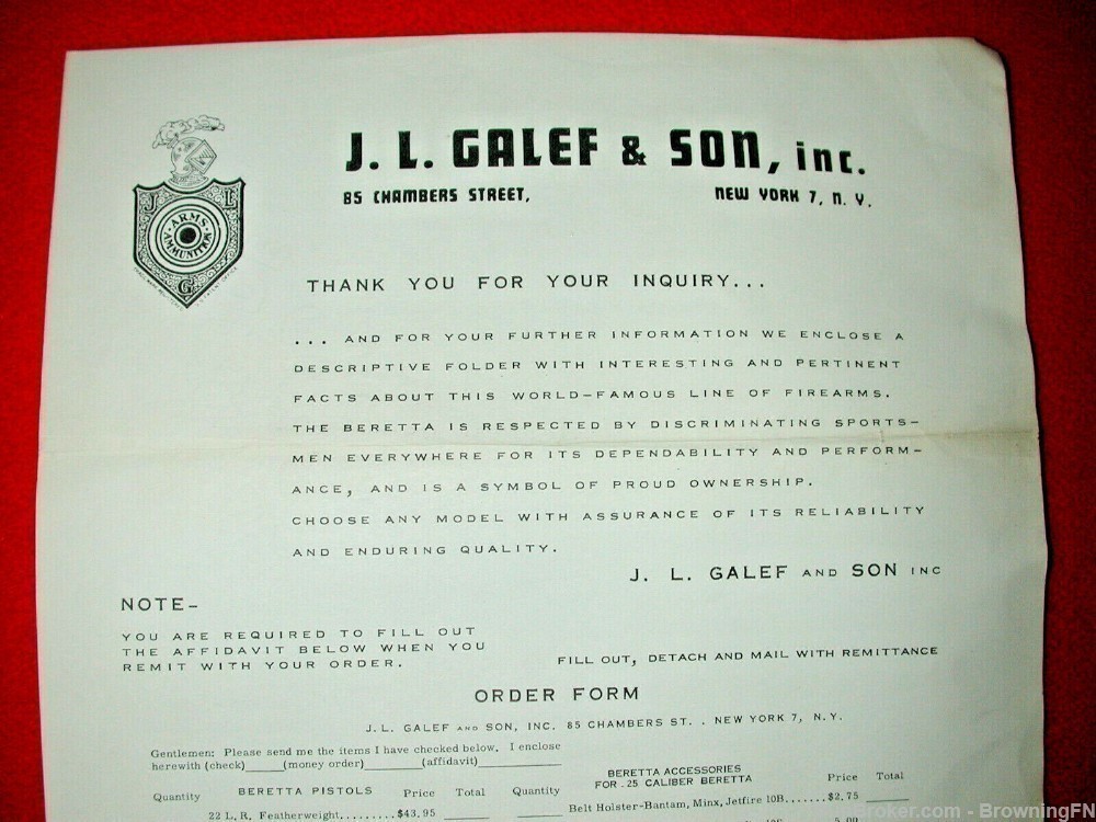 Orig 1950s Beretta Puma Cougar Minx  Jetfire Owners Instruction Manual-img-2