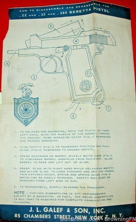 Orig 1950s Beretta Puma Cougar Minx  Jetfire Owners Instruction Manual-img-4