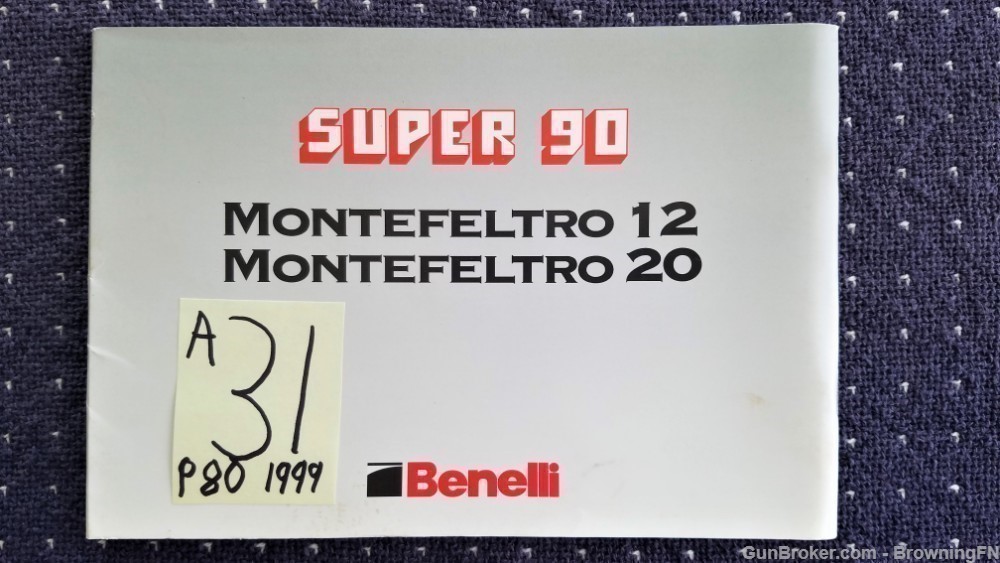 Orig Benelli Super 90 Owners Manual 1999-img-0