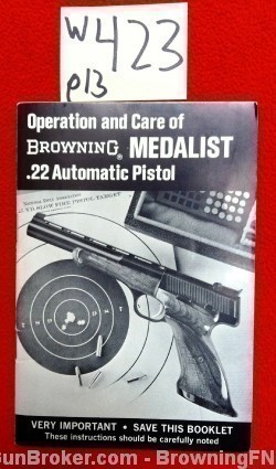 Orig Browning Medalist Owners Instruction Manual-img-0