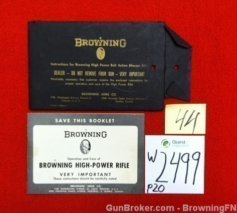 Orig Browning High Power Owners Manual-img-0