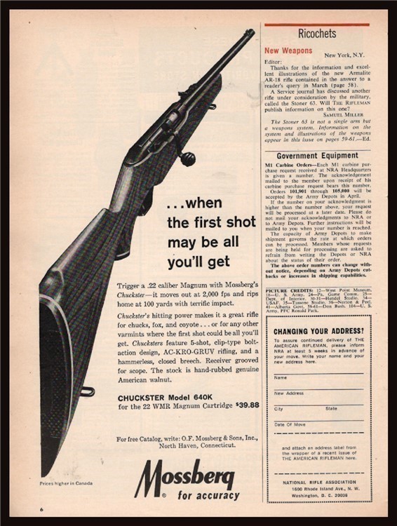 1964 MOSSBERG 144LS Competition Target Rifle PRINT AD-img-1