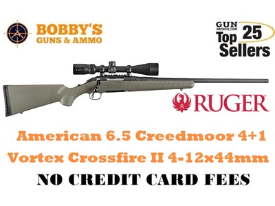 Ruger 16953 American 6.5 Creedmoor 4+1 22" Vortex Crossfire II 4-12x44mm