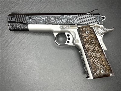 Kimber 1911 Custom Engraved Two-Tone Woodsman by Altamont .45ACP