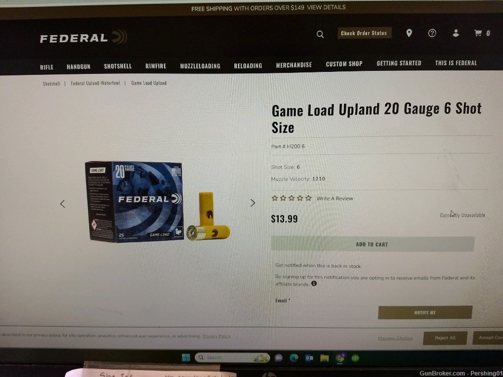 Federal Game Load 20 Gauge 2-3/4in #6 7/8oz, 5 Boxes = 125 Rds-img-4