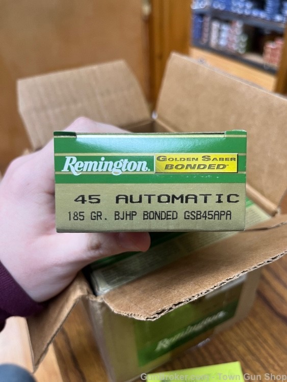 Remington 45ACP Golden Saber Bonded 185Gr BJHP 500 Round Case! -img-2