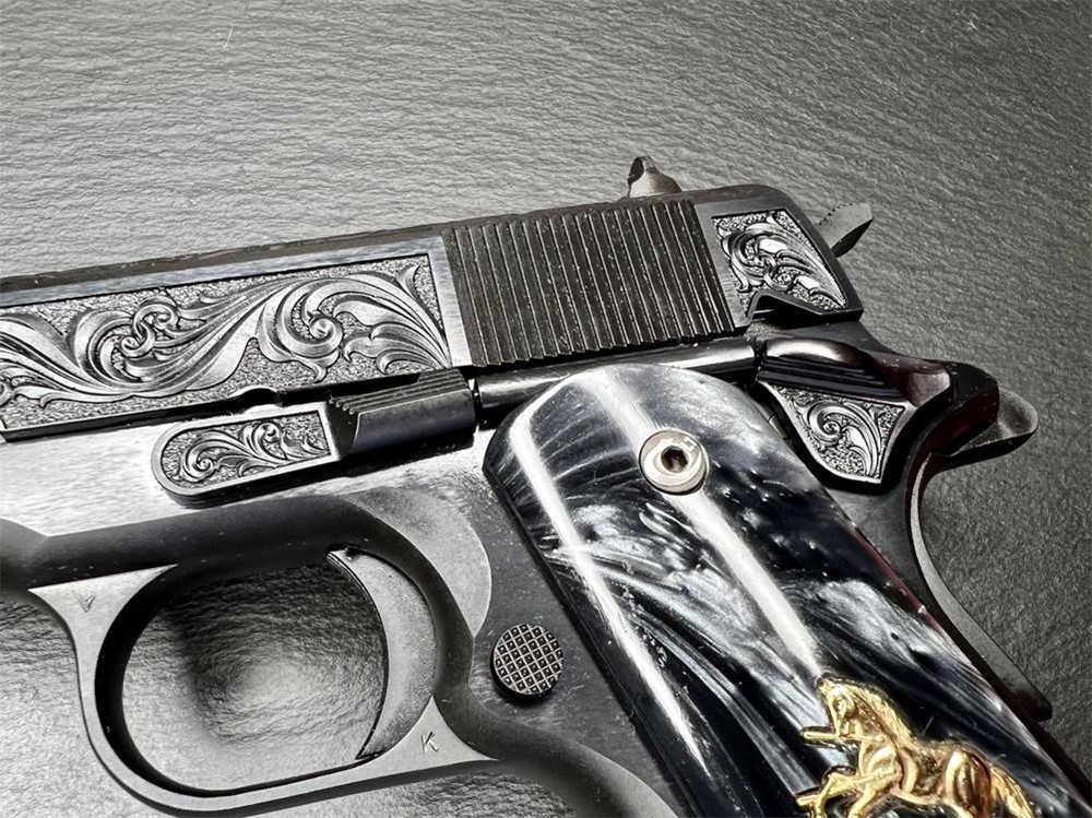 Colt 1911 Custom Engraved Regal AA by Altamont Blued .38 Super-img-4