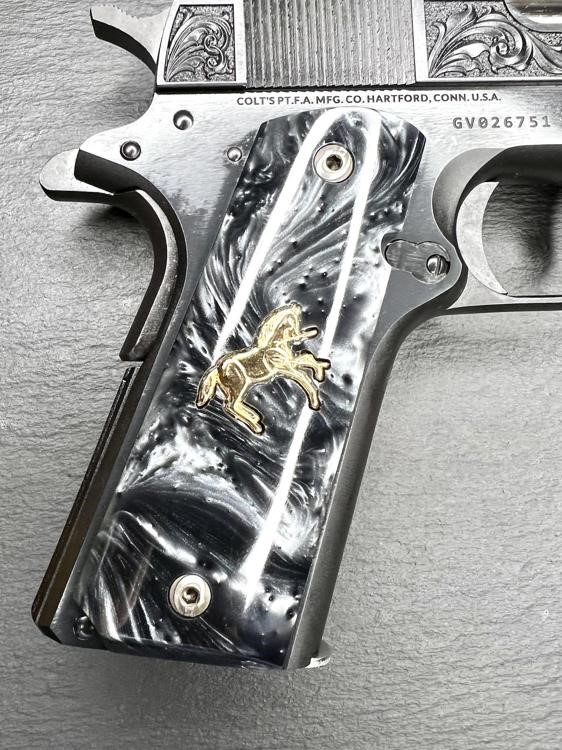 Colt 1911 Custom Engraved Regal AA by Altamont Blued .38 Super-img-12