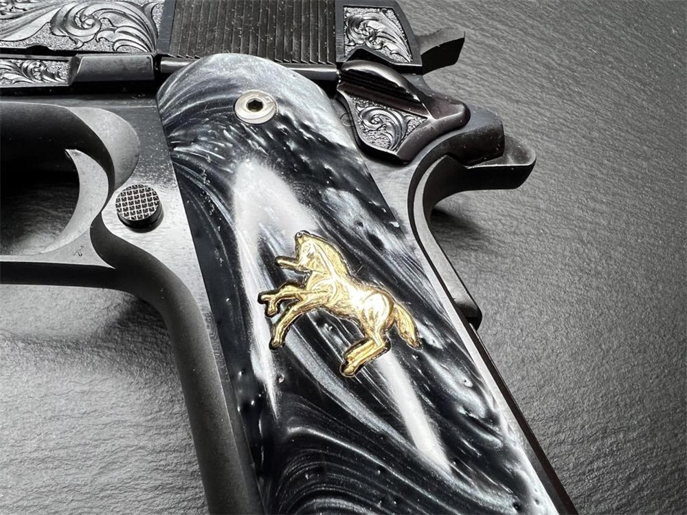 Colt 1911 Custom Engraved Regal AA by Altamont Blued .38 Super-img-6