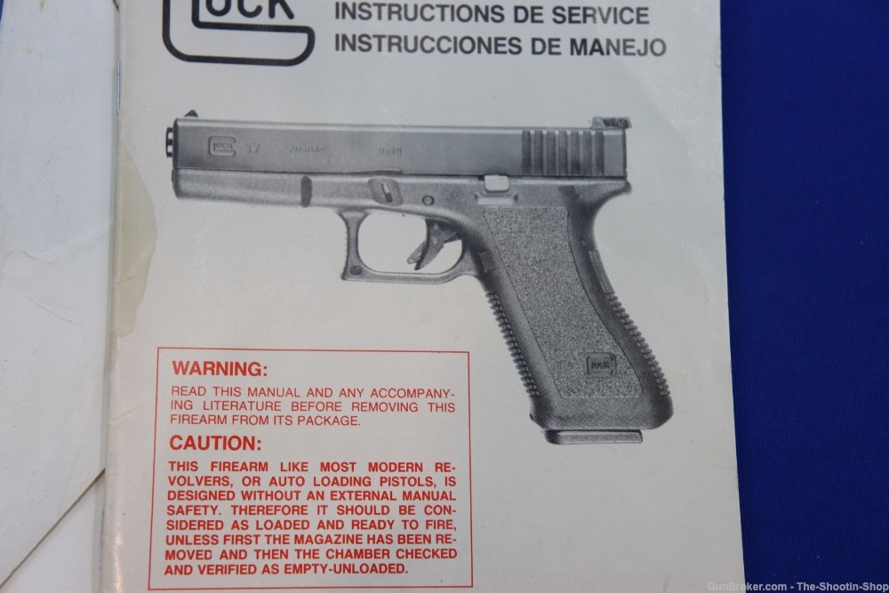 Glock Pistol Factory Owners Instruction Manual MARCH 1988 FORM US004-03/88-img-2