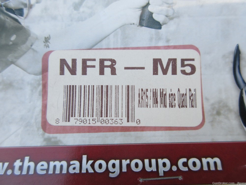 Fab Defense Mako NFR-M5 AR-15 M4 M16 Mid Length Quad Rail Aluminum 8"-img-2