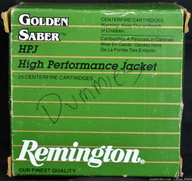 25 RDS Factory Loaded Dummy Remington .45 ACP Golden Saber Cartridges-img-0
