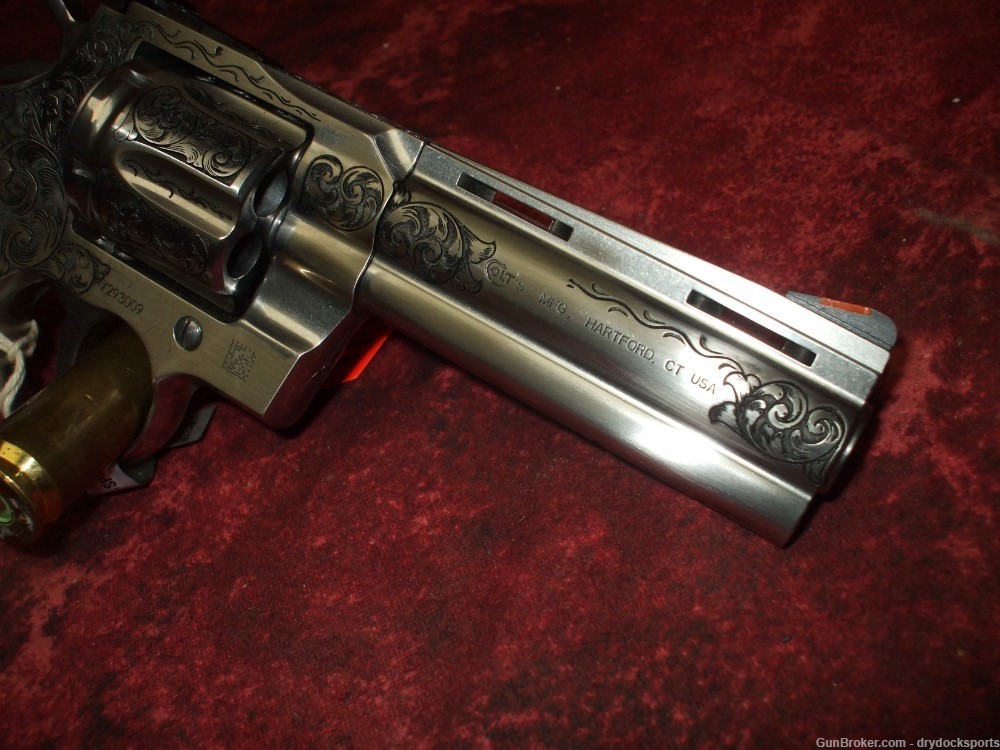 Colt Python 4.25" Bobby Tyler Gunworks Engraved .357 Magnum RARE-img-4
