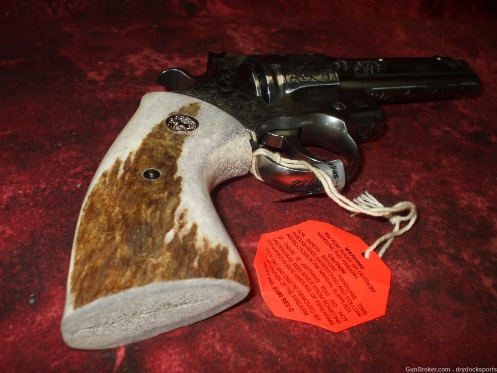Colt Python 4.25" Bobby Tyler Gunworks Engraved .357 Magnum RARE-img-11