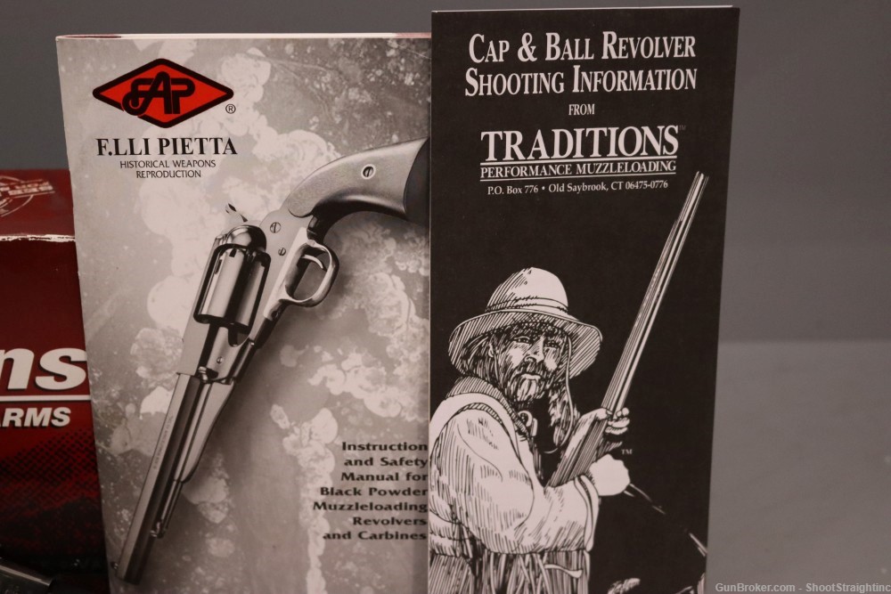 Italian Pietta Traditions 1858 New Army Revolver 8" .44CAL - Black Powder --img-2