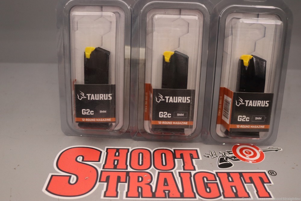 Lot O' Three (3) Taurus PT-111, G2C, G3C, 9mm 12rd Mags (New-Old-Stock)-img-0