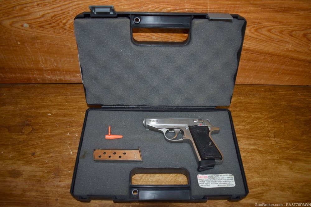 Smith & Wesson Walther PPK/S .380 ACP Stainless Pistol Case (2) Mags-img-0