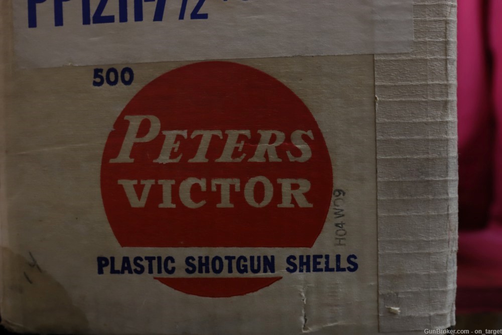 NOS Vintage Peters Victor 12 Gauge 2 3/4" Shotshells 500 Count Unopened Box-img-4