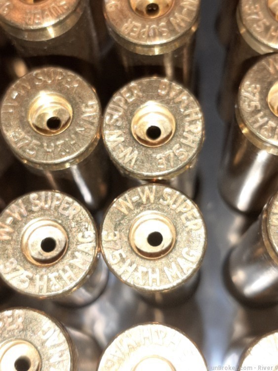 375 H&H new Winchester brass 100 count-img-0