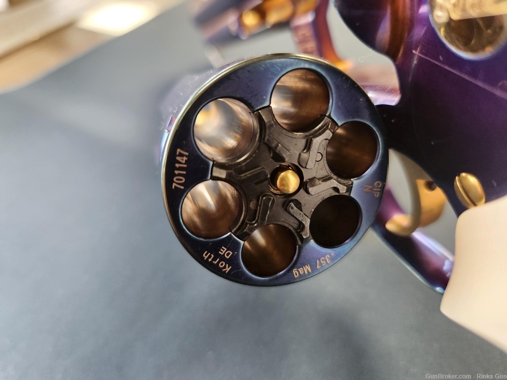 Korth Classic High Polish Blue .357 Mag 5.25” Revolver Limited Production-img-8
