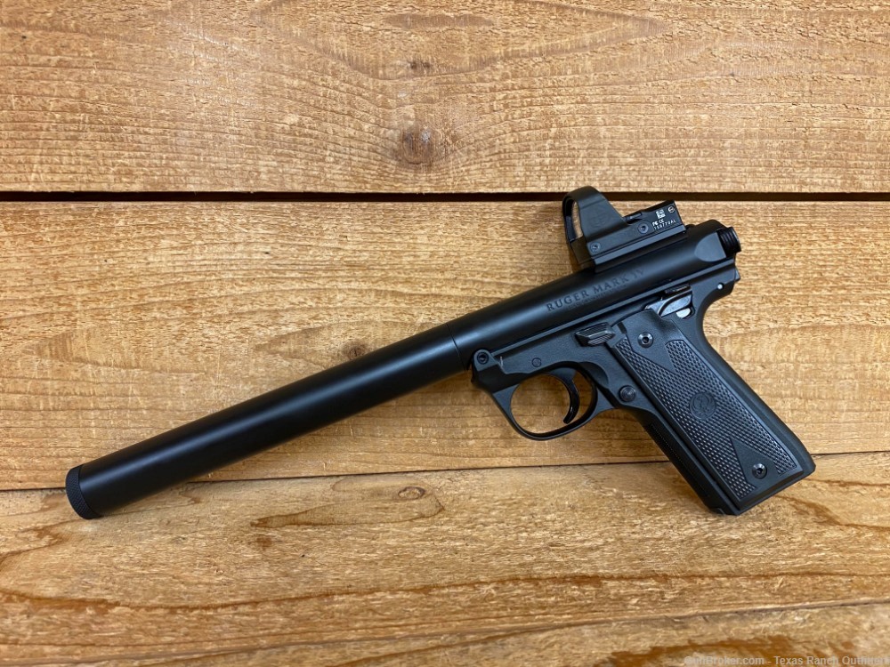 Ruger Mark IV .22LR Pistol w/Leupold Optic & Maxim MKIV-SD .22 Silencer NIB-img-1
