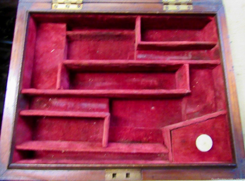 Cased Set of Twigg English Boxlock Brass Flint Muff Pistols ca. 1820-img-33