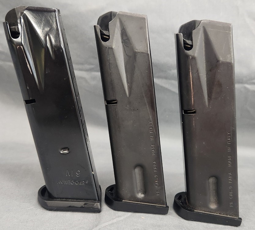 Three magazines for Beretta 92 or M9 pistols-img-0