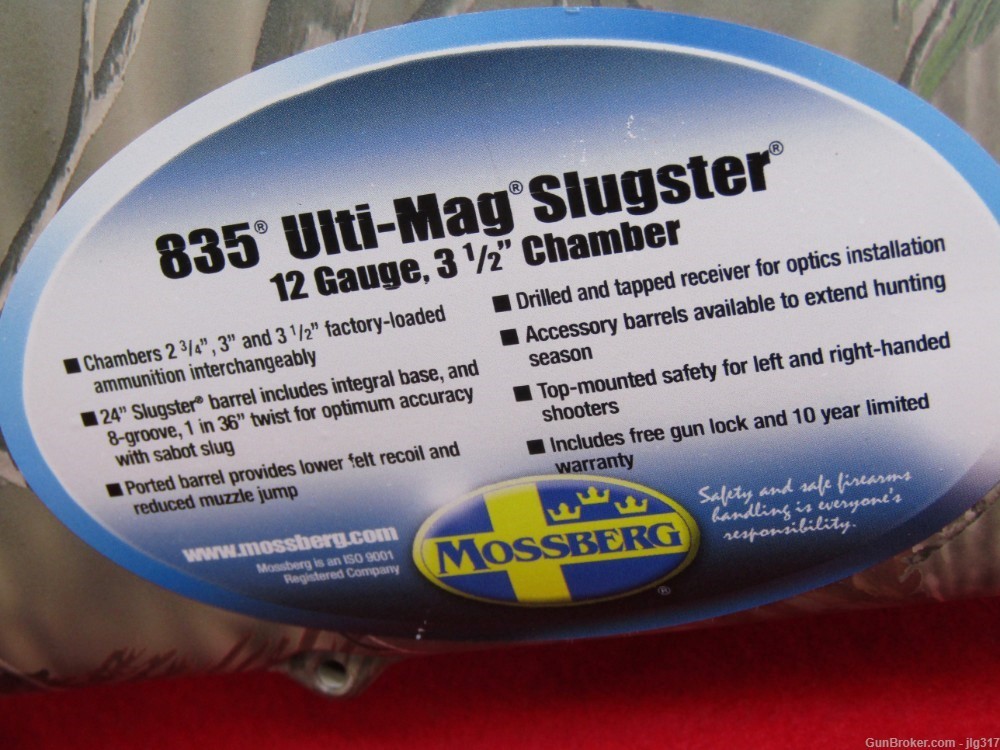 Mossberg 835 Ulti-Mag Slugster 12 GA Pump Action Shotgun Like New-img-10