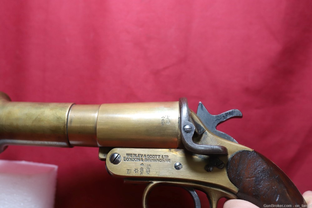Webley & Scott No. 1 Mark 3 1" (25 mm ) Flare Pistol 5 7/8" Barrel MFG 1918-img-18
