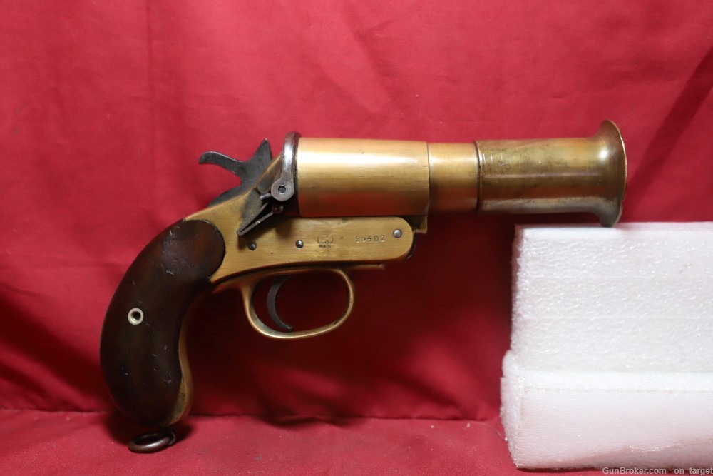 Webley & Scott No. 1 Mark 3 1" (25 mm ) Flare Pistol 5 7/8" Barrel MFG 1918-img-0