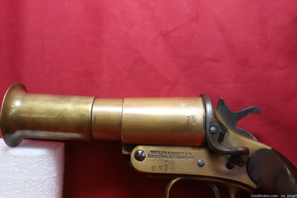 Webley & Scott No. 1 Mark 3 1" (25 mm ) Flare Pistol 5 7/8" Barrel MFG 1918-img-12