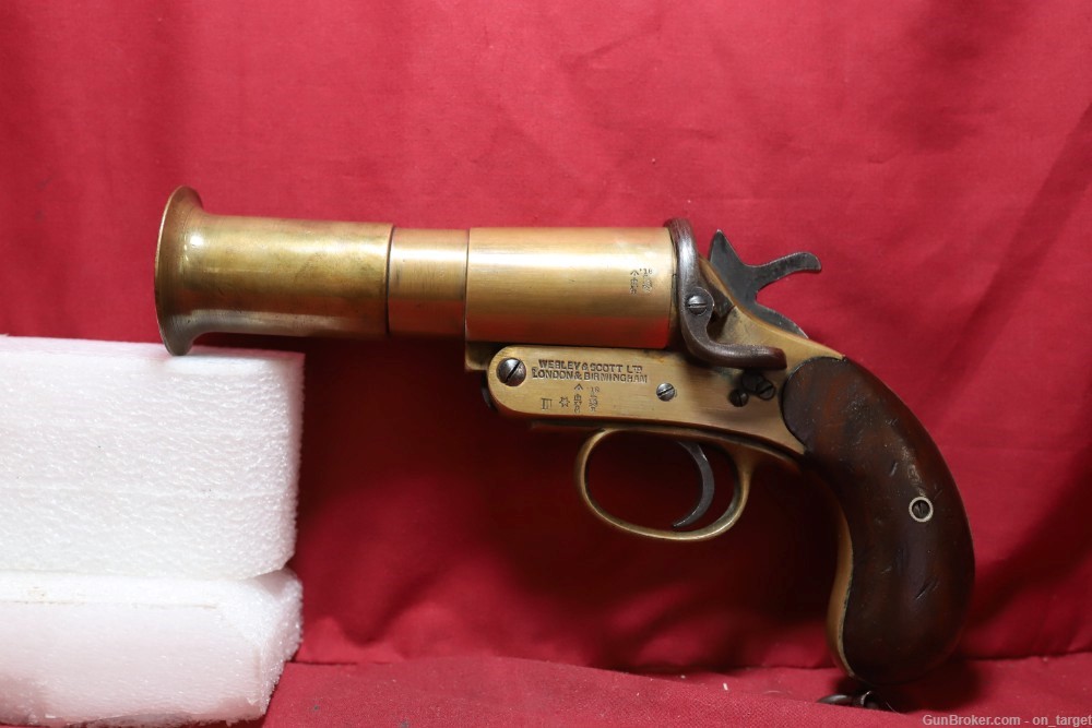 Webley & Scott No. 1 Mark 3 1" (25 mm ) Flare Pistol 5 7/8" Barrel MFG 1918-img-10