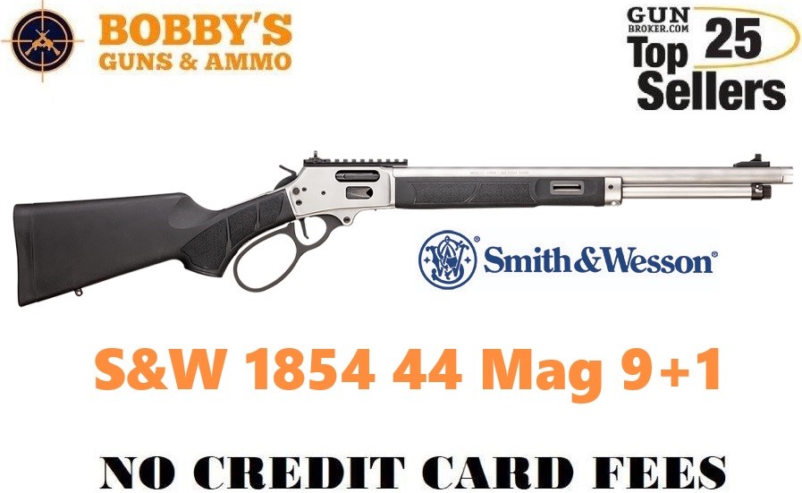 Smith & Wesson 13812 1854 44 Mag 9+1 19.25" Stainless Steel Threaded Barrel-img-0