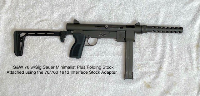 S&W 76, MK 760 Stock Adapter, Folding Stocks Lock up Tight on your Subgun!-img-0